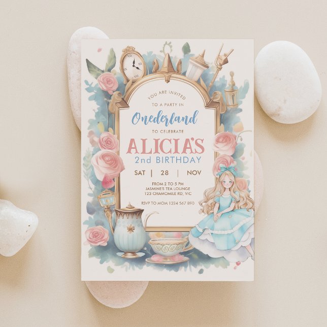 Alice in Onederland Tea Party Invitation (Créateur téléchargé)