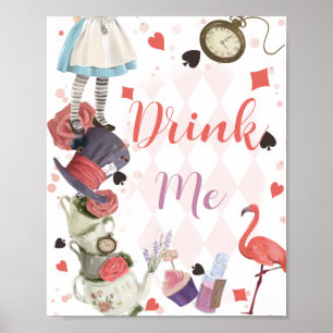 Alice in Wonderland Buvez-moi Poster