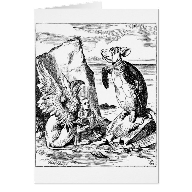 Alice, le Gryphon et la Fausse tortue (Devant)