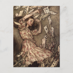 Alice s'agite en jouant aux cartes