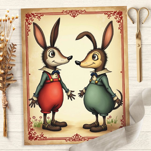 Alice Souris Whimsical Amis Papier à papier (Créateur téléchargé)