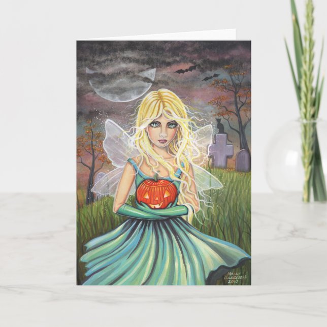 Alice sur la carte de fée d'Halloween par Molly Ha (Devant)