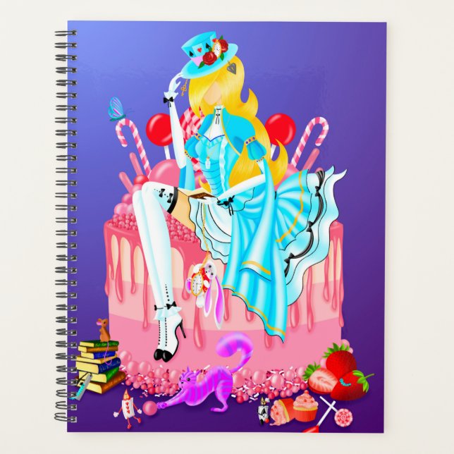 Alice sur le gâteau d'anniversaire Wonderland (Devant)