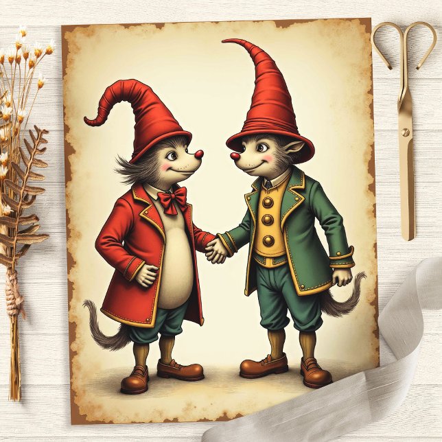 Alice Whimsical Gnomes Scrapbook Papier (Créateur téléchargé)