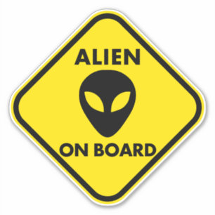 ALIEN À BORD DE VOITURE GROG DECAL STICKER