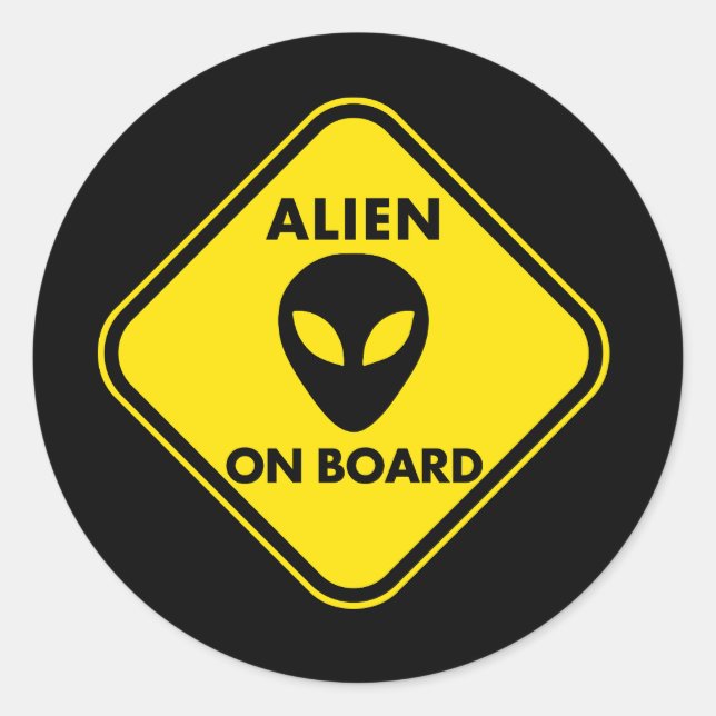 ALIEN À BORD DES STICKERS DE FUNNY (Devant)