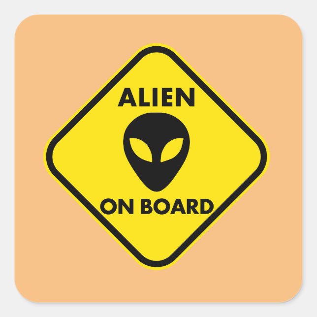 ALIEN À BORD DES STICKERS DE FUNNY (Devant)