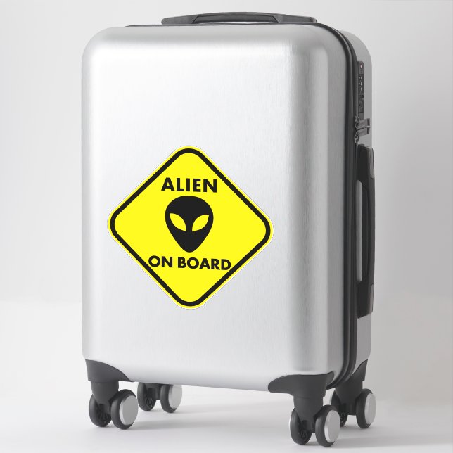 Alien À Bord Sticker Vinyl Coupé Sur Mesure (Sur valise)