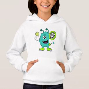 Alien à Tennis avec raquette de tennis