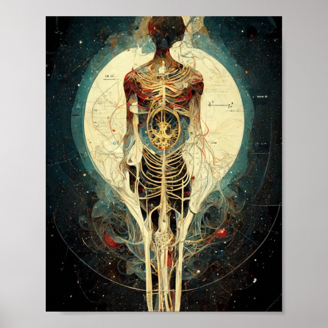 Alien Anatomie 1 Science Fiction Art Poster (Devant)