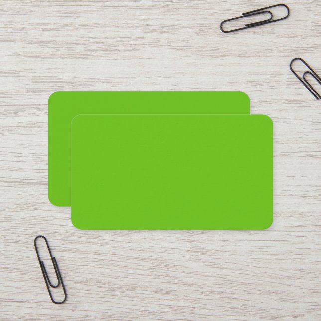 Alien Carte de visite arrondi vert (Devant/Arrière en situation)