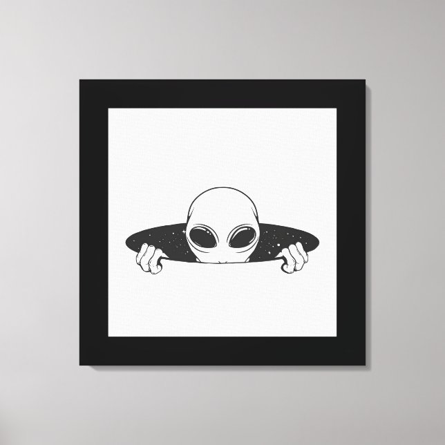 Alien dans une toile étirée à trou (Recto)