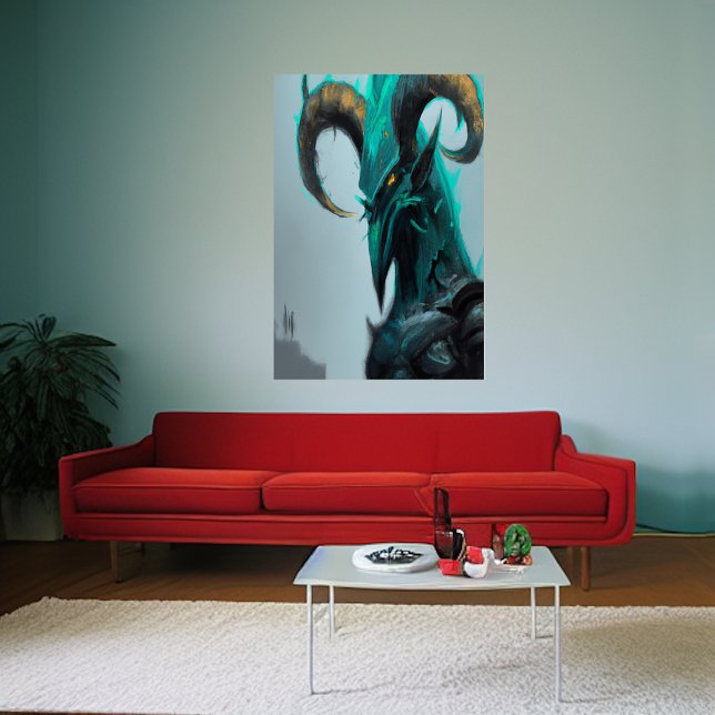 Alien d'oiseau bleu | AI Art Poster (Créateur téléchargé)