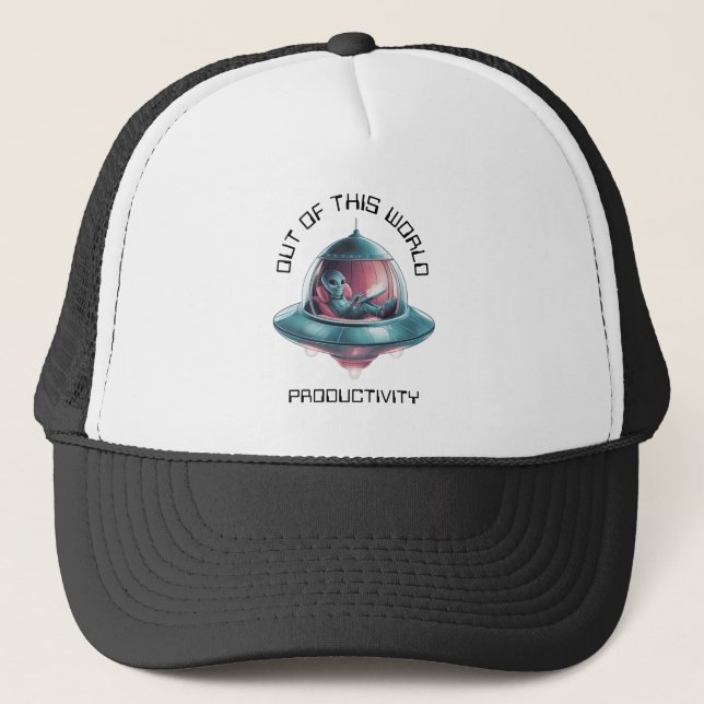 Alien drôle en Casquette UFO (Devant)