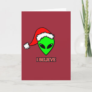 Alien du père Noël de la carte