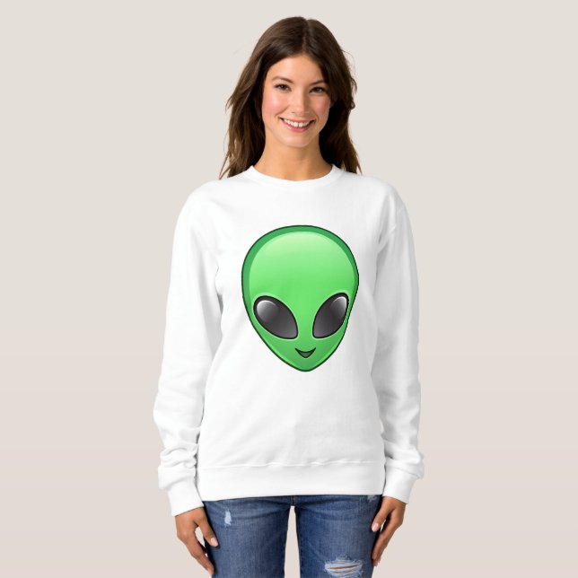 alien emoji femmes sweatshirt (Devant entier)
