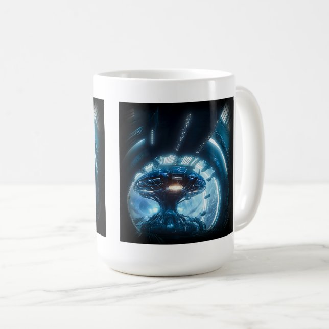 Alien en Mug classique de l'espace, 15 oz (Devant droit)