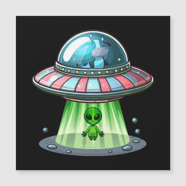 Alien enlevant une vache (Devant)