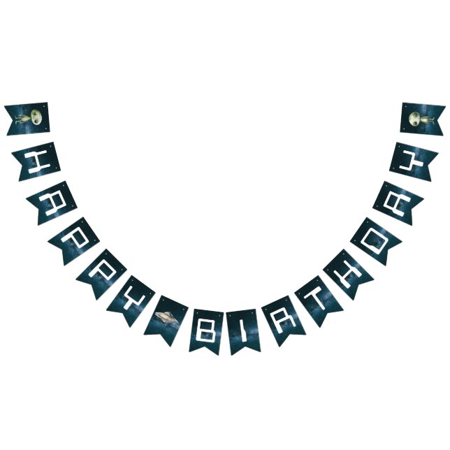 Alien Espace Extérieur Joyeux drapeaux de Bunting  (Tout)