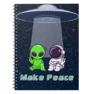 Alien et paix terrestre sur un carnet