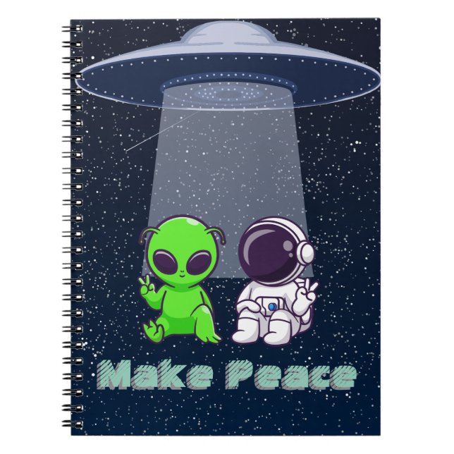 Alien et paix terrestre sur un carnet (Devant)