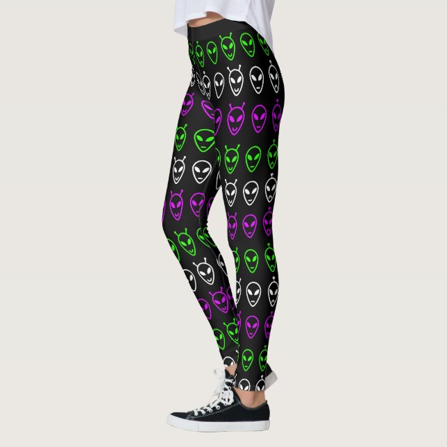 Alien face trio Leggings (Gauche)