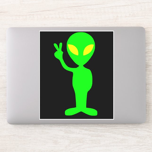 ALIEN FUNNY LITTLE GREEN MAN CAR DECAL STICKER (Ordinateur)