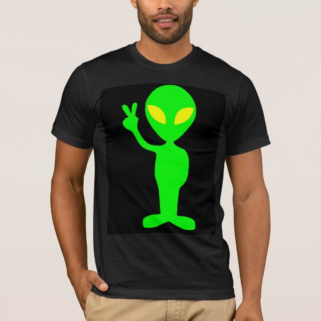ALIEN MARTIAN GREEN MAN T-SHIRTS TEE - SHIRTS (Devant)