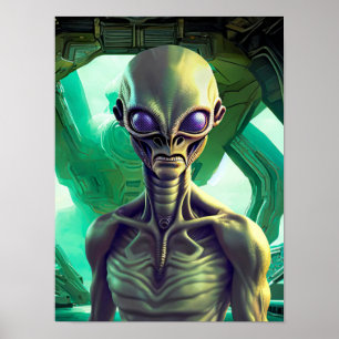 Alien - Poster des petits hommes verts 12 x 16