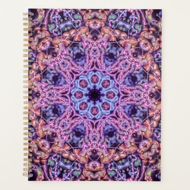 Alien Purple Psychedélique Kaleidoscopique Mandala (Devant)
