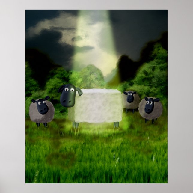 Alien Sheep Experiment Poster (Devant)