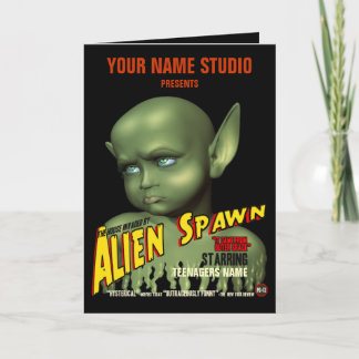 Alien Spawn B-Movie Poster Carte Anniversaire