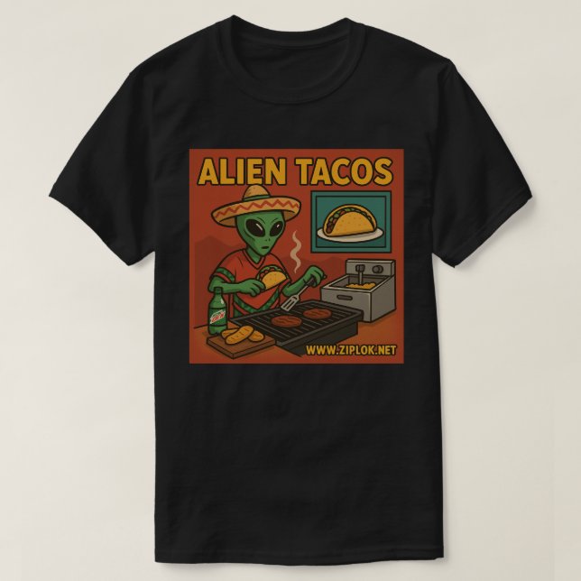 Alien Tacos - T-Shirt (Design devant)