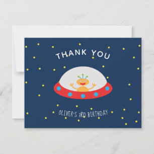 Alien vaisseau spatial anniversaire merci note