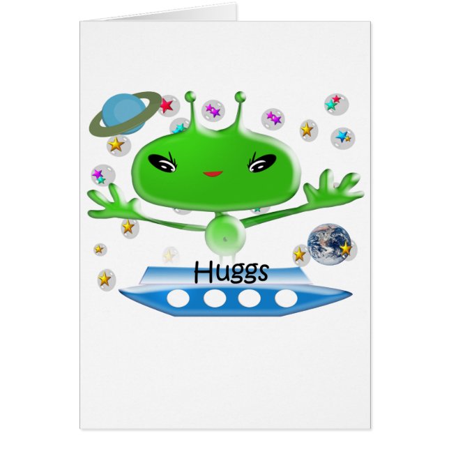 Aliens de l'espace extra-atmosphérique vert mignon (Devant)