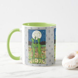 Aliens romantiques UFO Roswell Designer Mug humori