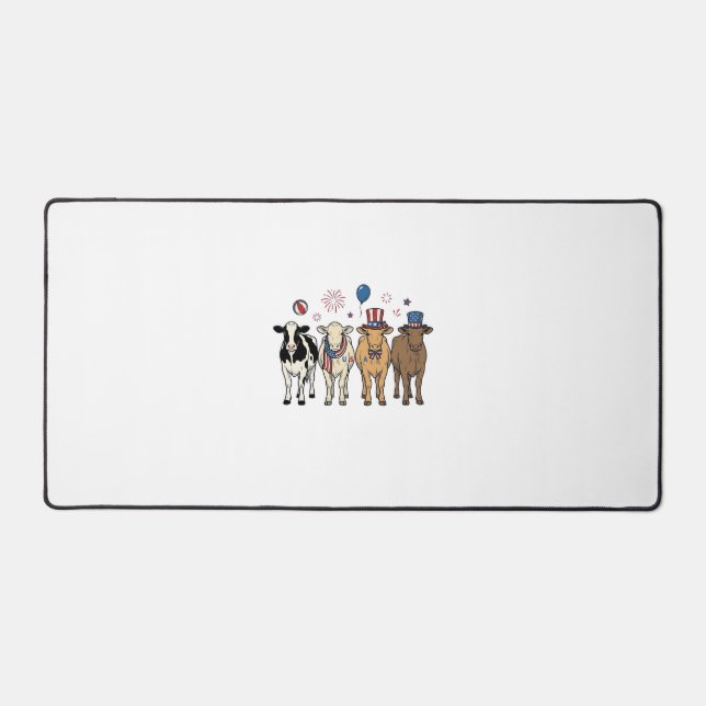 Alignement de vaches patriotiques dessin de t-shir (Recto)