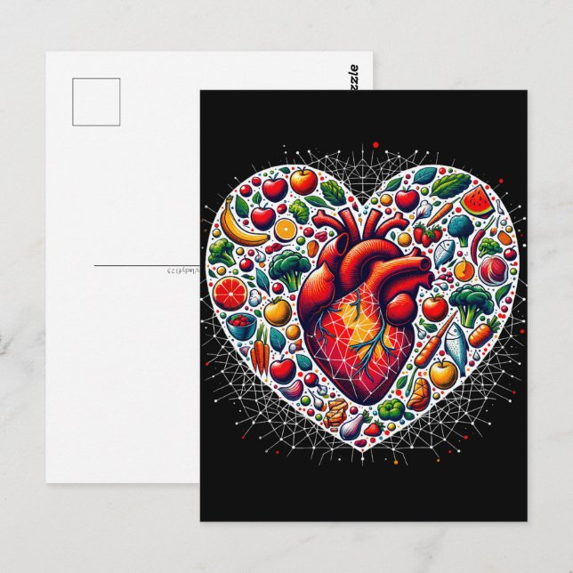 Alimentation saine, Carte postale de poste (Devant / Derrière)