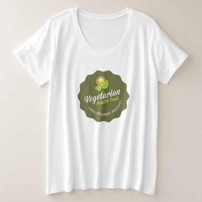Alimentation végétarienne saine Signe vert 100% bi (Design devant)