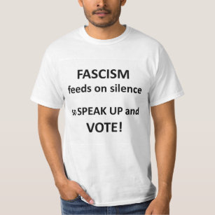 Alimentations de fascisme sur le T-shirt de