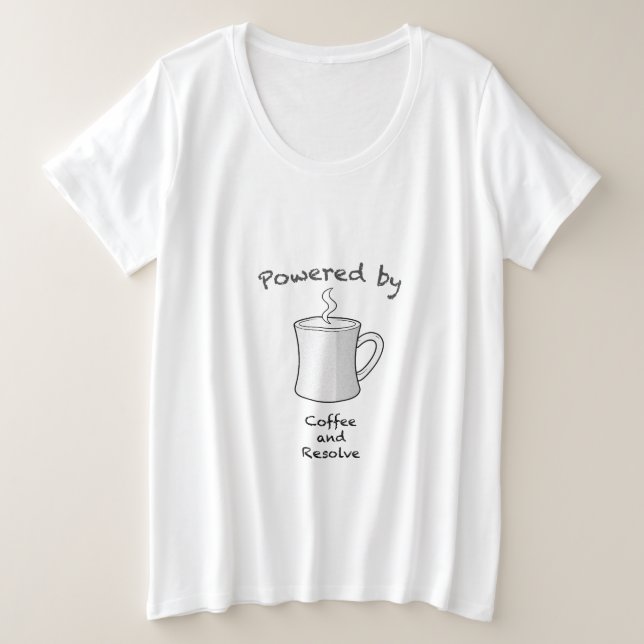 Alimenté par café et résolu (Design devant)
