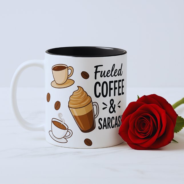 Alimenté par Café & Mug Sarcasme - Drôle cadeau (Créateur téléchargé)