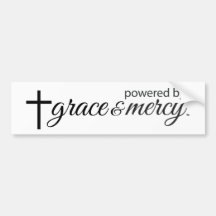 Alimenté Par Sticker Bumper Grace & Mercy