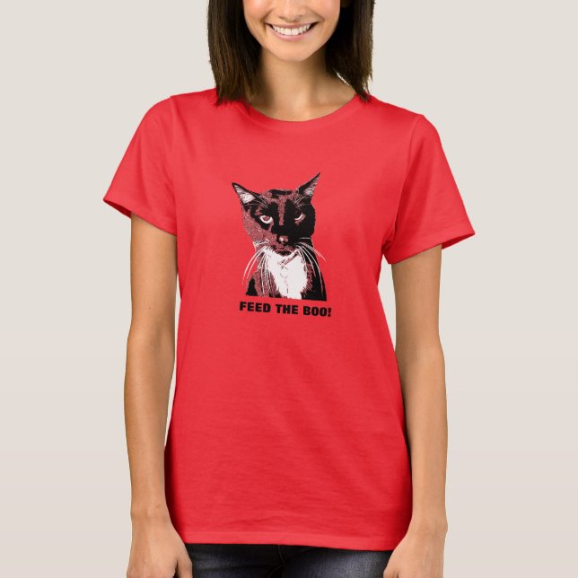 ALIMENTEZ le T-shirt de chat de HUER (Devant)