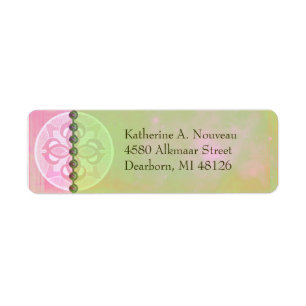 Alkmaar Nouveau dans rose et vert - étiquettes de
