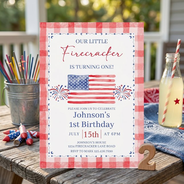 All American 1st Birthday Invitation (Créateur téléchargé)