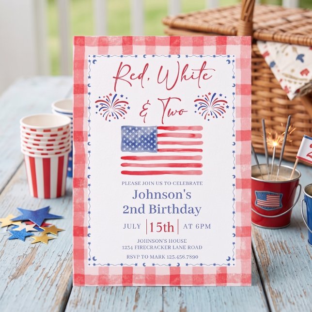 All American 2nd Birthday Invitation (Créateur téléchargé)