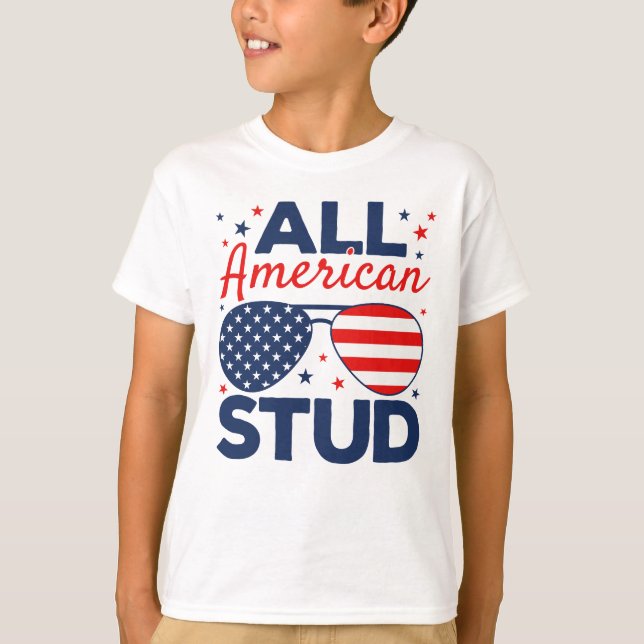 All American Stud, 4th July Tshirt pour enfants (Devant)