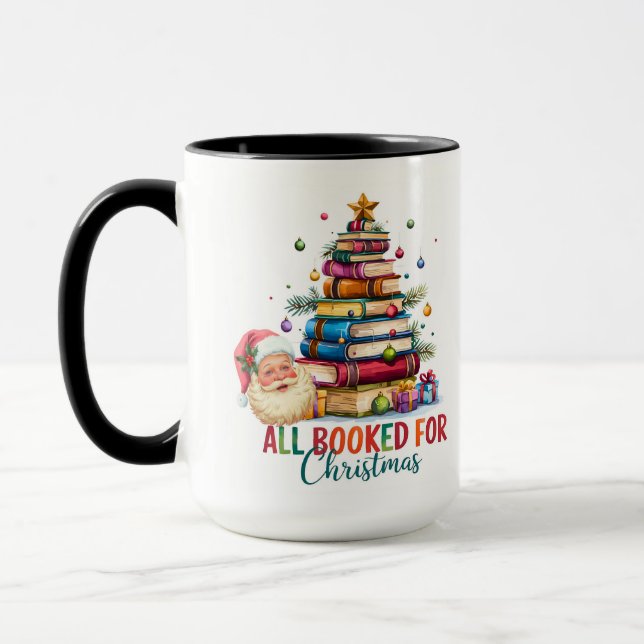 All Booked for Christmas Mug | Book Lover Gift | (Gauche)