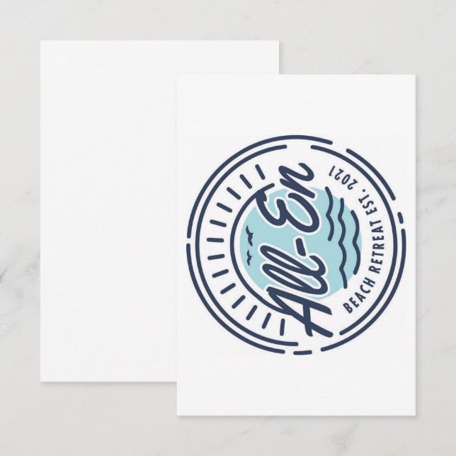 All-En Beach Retreat Carte de remerciements (Devant / Derrière)